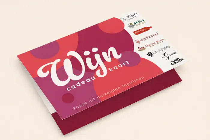 Wijn Cadeaukaart in geschenkverpakking